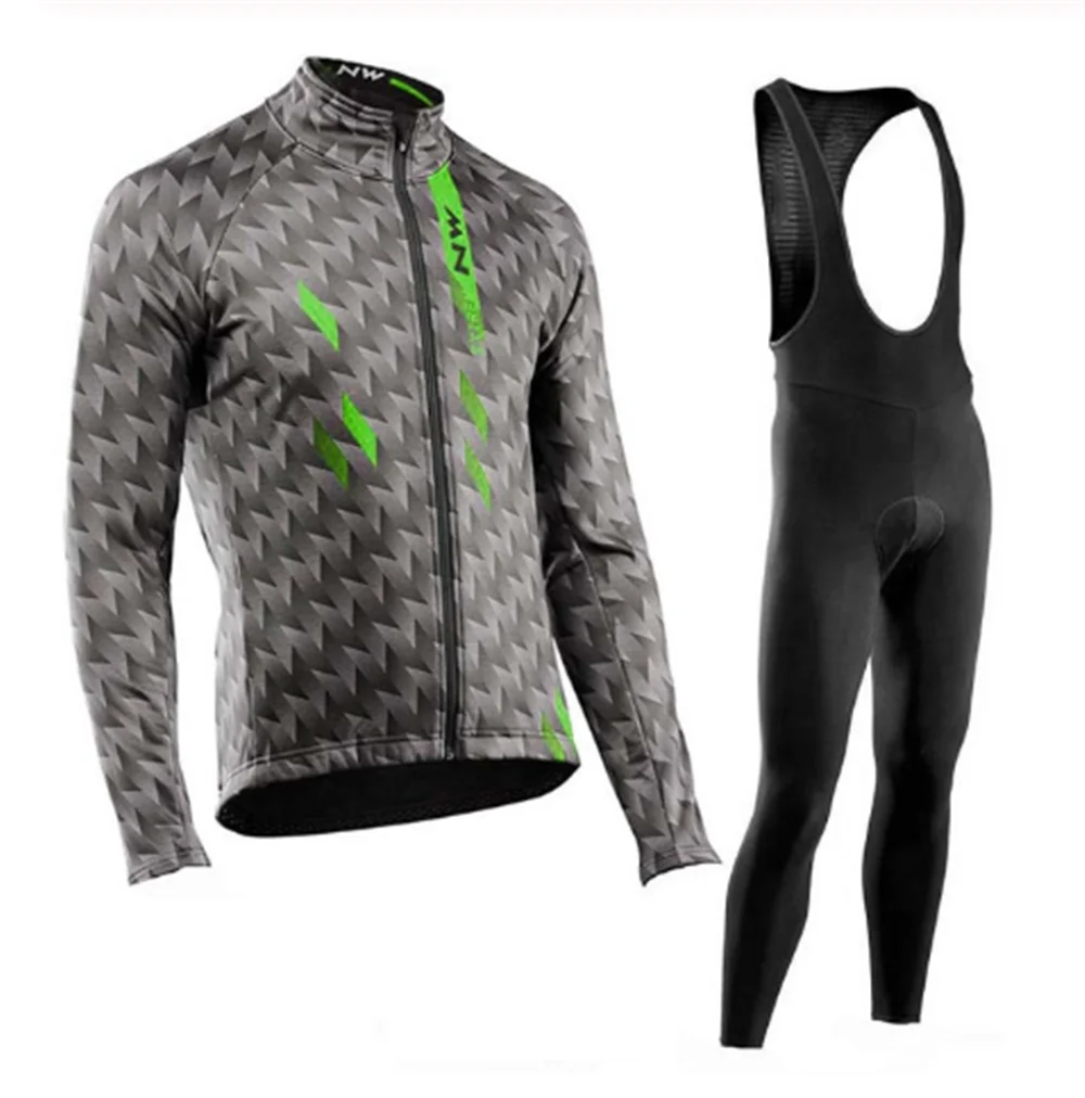 NW с длинным рукавом комплект велосипедной одежды Northwave Pro team Jersey мужской костюм дышащий Открытый спортивный велосипед MTB Одежда paded 5 - Цвет: 10