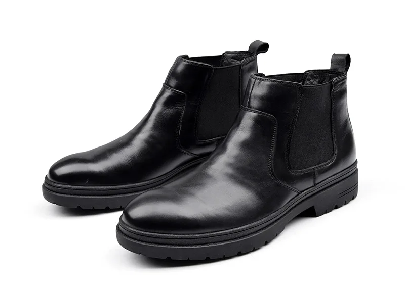 

Trend Men Shoes High Top Padded Soft-Sole Winter Shoes Round Toe Soft-Sole Assurance Comfort Leather Hair