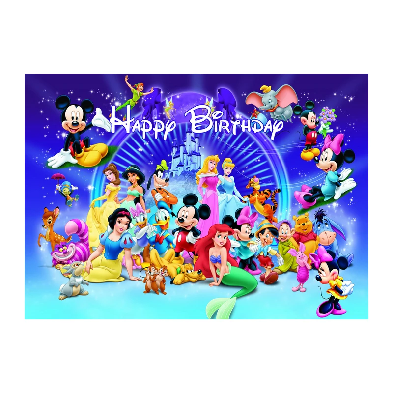 디즈니 공주 파티 생일 배경 Decors 비닐 헝겊 파티 배경  샤워 용품 Cinderelia Sofia Snow White