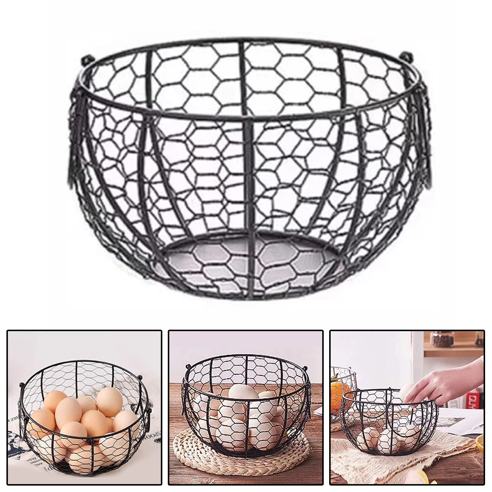 Корзина для хранения закусок и яиц контейнер кухни железная корзина куриных |