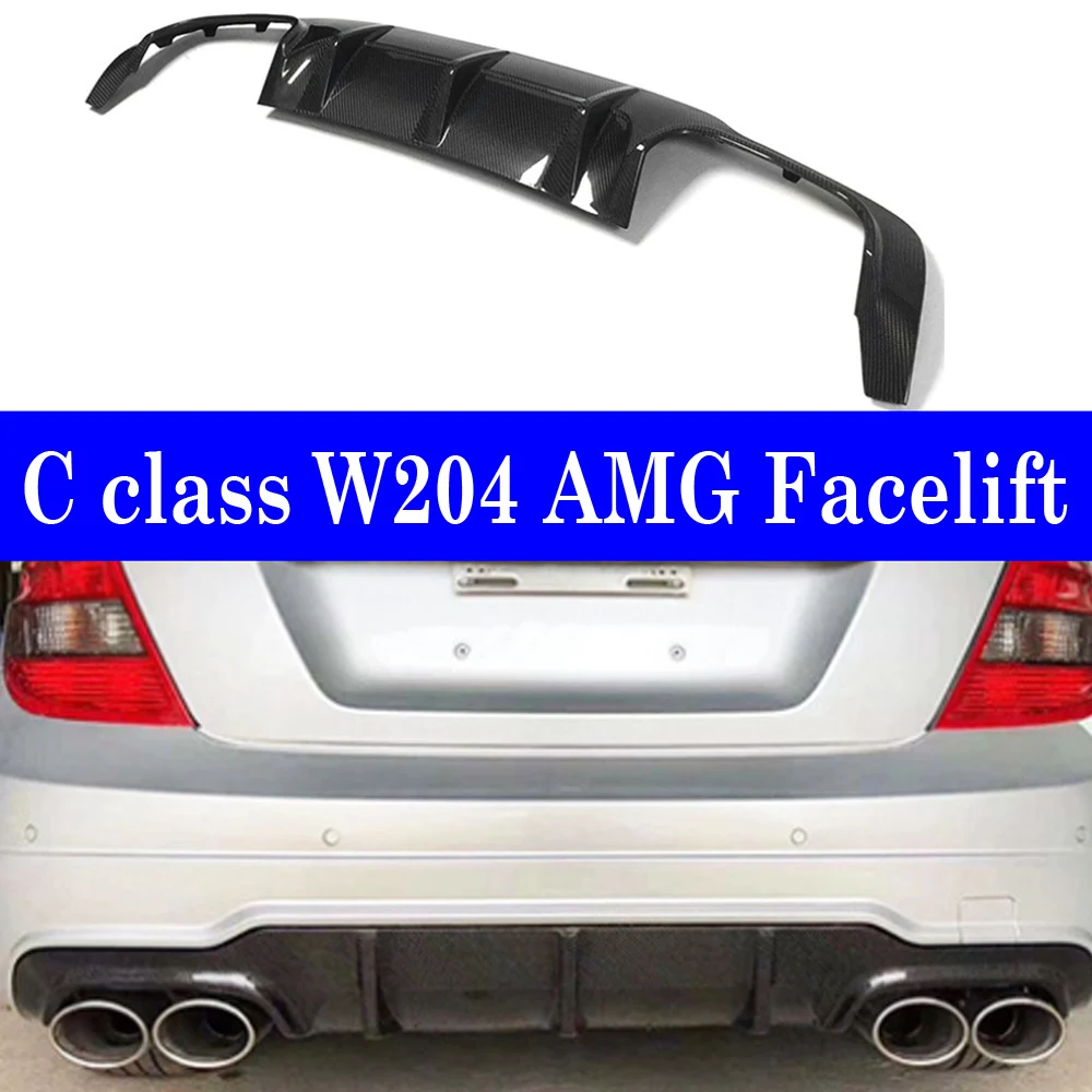 Carbon Rear Diffuser Bumper Lip For Mercedes-benz W204 Coupe Sedan Facelift &amp C63 2011-2014 | Автомобили и мотоциклы