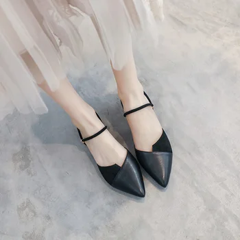 

Ins gentle fairy womens shoes Black apricot multifunction shoelaces Outdoor flats Slip On Street Runway shoes women size 34-40