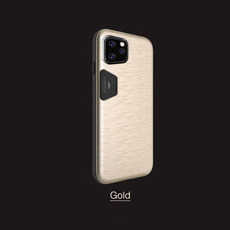 Чехол для телефона iphone11 pro max можно положить карты портативный защитный рукав анти-осень простой мужской xs max - Цвет: Золотой