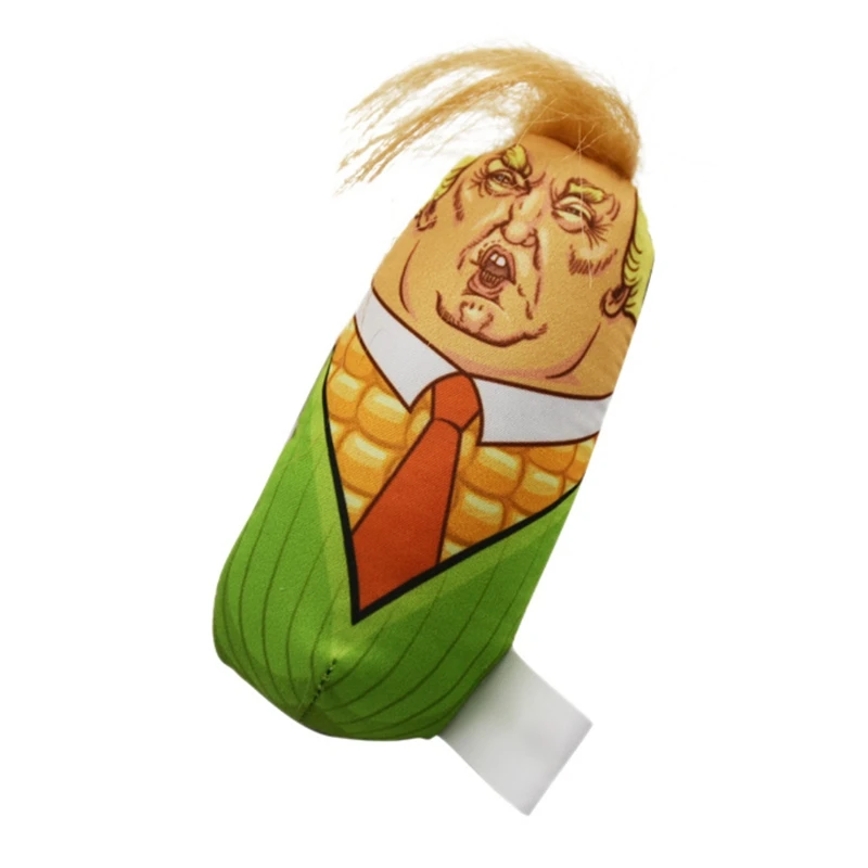 Игрушка в форме Трампа для домашних животных, Забавный котенок кошачья мята, жевательная игрушка с писком, скука, плюшевое решение для подушки, игрушки для домашних животных, кошки