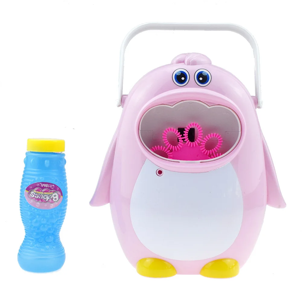 Summer Hot Selling Fully Automatic Snow Goose Bubble machine toys Bubbler Children Electric Blowing Bubble Machine Cross Border