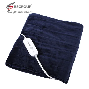 

110V 50x60'' Soft Flannel Heating Throw Blanket Electric Heated Thermal Blankets Auto Shut Off Grey Queen Size Washable US Plug