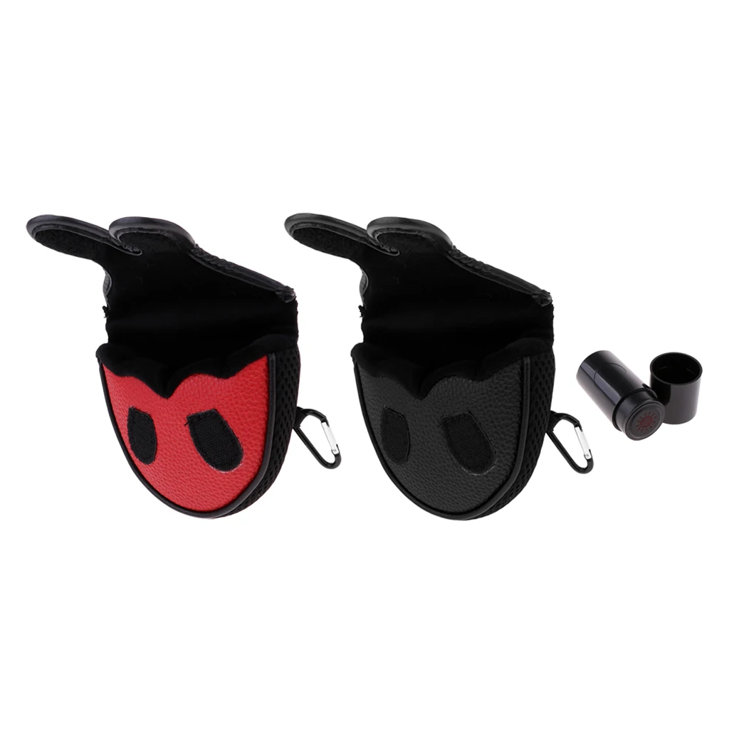 Golf Mallet Head Cover Putter Shaft Protector Guard Sleeve Golf Ball Stamper