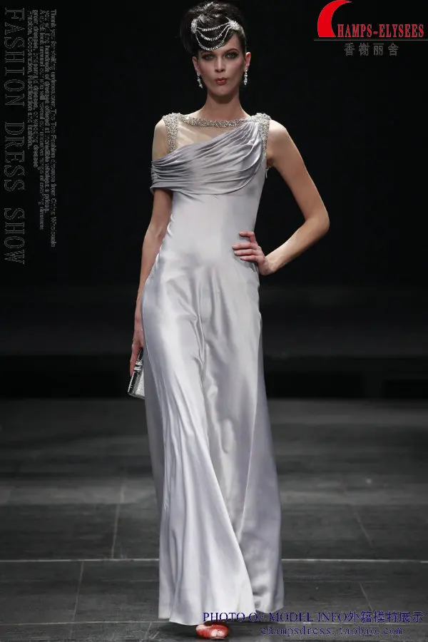 Новая мода, хит, vestido longo, короткий рукав, robe de soiree, официальное, расшитое бисером Серебряное Сексуальное Платье, вечерние платья для матери невесты