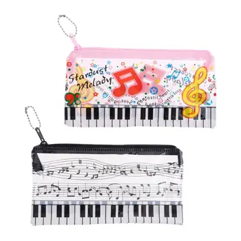 

Music Note Piano Keyboard Pencil Case Plastic Transparent Pen Bag Student Gift