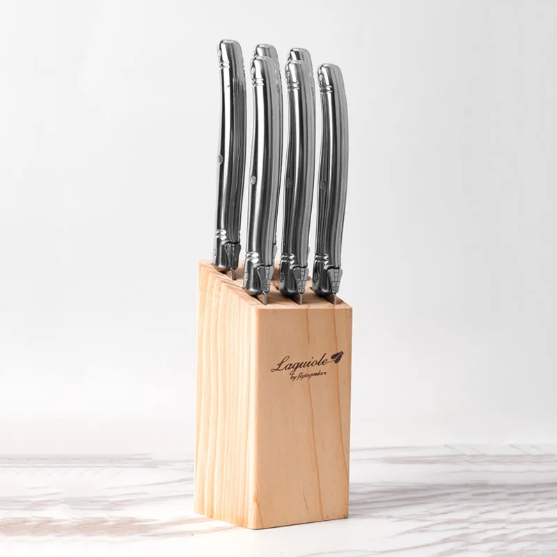 1PC Steak Knives Serrated Edge Sharp Light Premium Dishwasher Safe  Stainless Steel Knife Set Laguiole Silverware - AliExpress