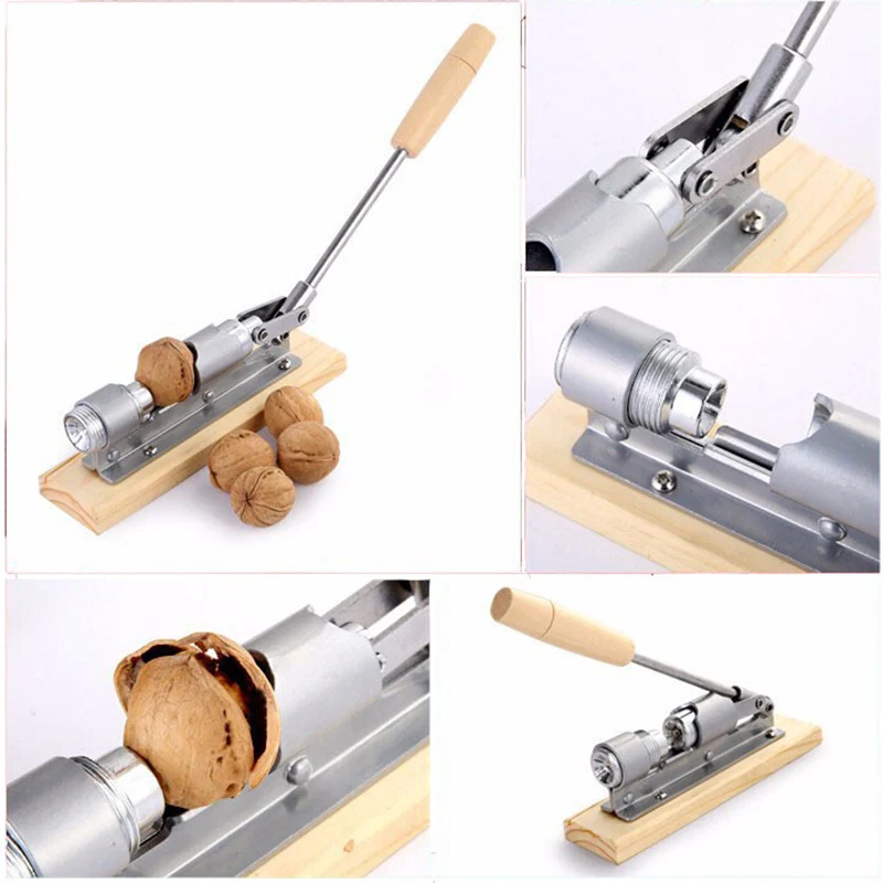 Walnut Nutcracker Sheller Pecan Filbert Walnut Nut Hazelnut Cracker Clamp Plier Sheller Crack Almond Kitchen Clip Tool Machine
