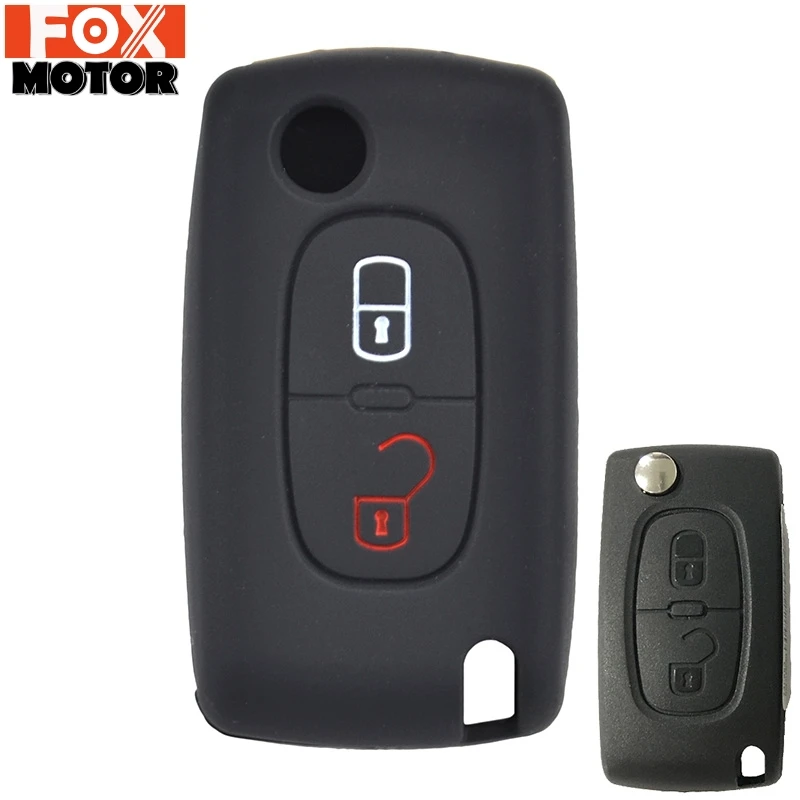2 кнопки для Peugeot 308 207 307 807 Citroen C3 Picasso C Crosser C4 Dispatch C8 силиконовый автомобильный