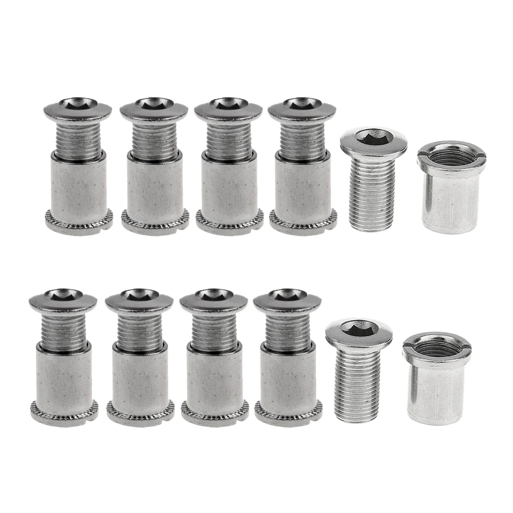 10Pair Stainless Steel Bike Multi size Crankset Bolts Nuts For Mountain