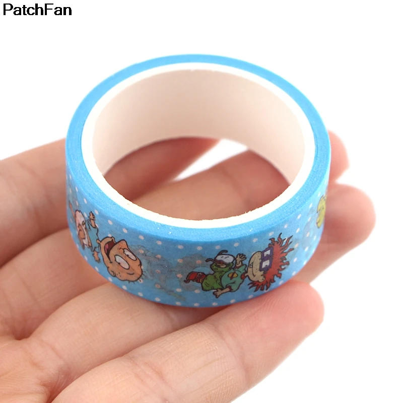Patchfan мультфильм милый забавный Сделай Сам Скрапбукинг липкий клей Васи бумага маскирующая лента печатные узоры наклейки A2600