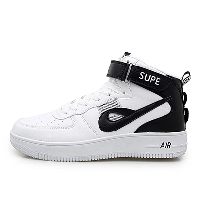 Air force1, высокие баскетбольные кроссовки для мужчин и женщин, размер 4,5-9,5, цвета хаки, спортивная обувь для мальчиков и девочек, спортивные ботинки - Цвет: Black and White