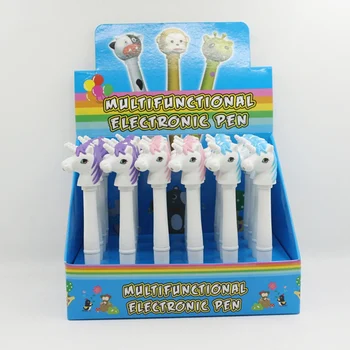 

Creative Unicorn Gel Pen Cute LED Luminous Unicorn Sound Flashlight Ballpoint Pen School Student Stationery Electronic