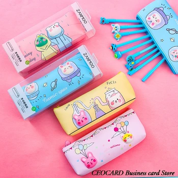 

Creative Relaxation Stereo Pencil Case Memory Foam Students 3D Large-Volume Pencil Case GIRL'S Heart Stationery Box Manufacturer