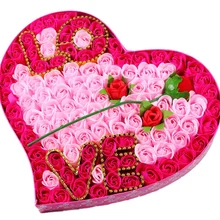 Креативное мыло в виде цветов Розы Подарочная коробка День матери, на День святого Валентина и романтическое сердце форма подарок современный розовый