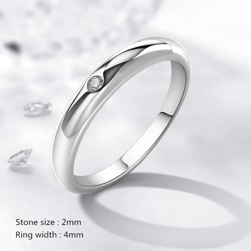 925 Sterling Silver Ring silver rings silver ring wedding rings For Woman Man Fashion Wedding Fine Jewelry Circle Box
