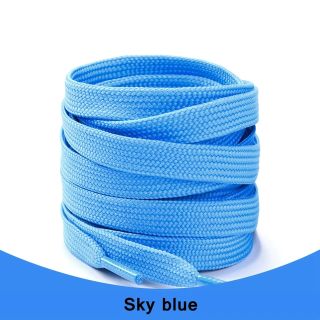 1Pair Sneakers Shoelaces Shoes Accessories Laces for Shoes Unisex Flat Shoe Laces Shoe Strings Shoelaces  Af1 sky blue