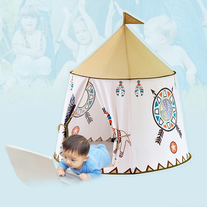 Play Tent Indoor Kids Tent Teepee Tent For Kids Eject Up Foldable Playhouse Toy YYY1008