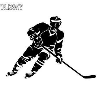 

Volkrays Creative Car Sticker Ice Hockey Stylish Accessories Reflective Waterproof Cover Scratches Vinyl Decal,11cm*18cm
