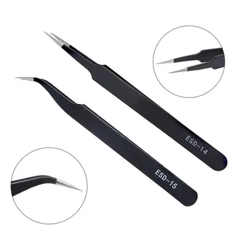 

2Pcs Straight Curved False Eyelash Fake Eye Lash Tweezers Applicator Clip Beauty Makeup Tool Make up Eyelashes Tweezer Curler