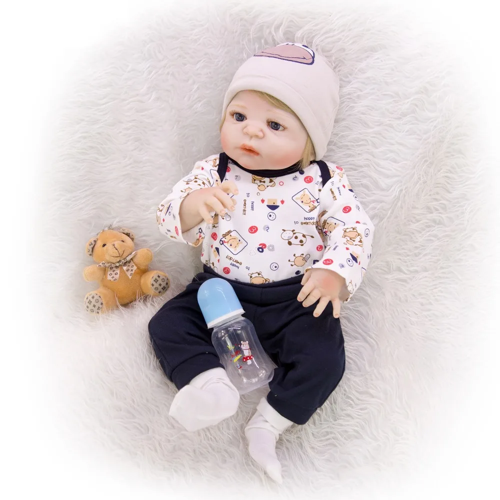 Boneca reborn boy 57 см реалистичный полностью силиконовый винил Reborn Baby Doll для продажи реалистичные bebe reborn menino Playmate подарки