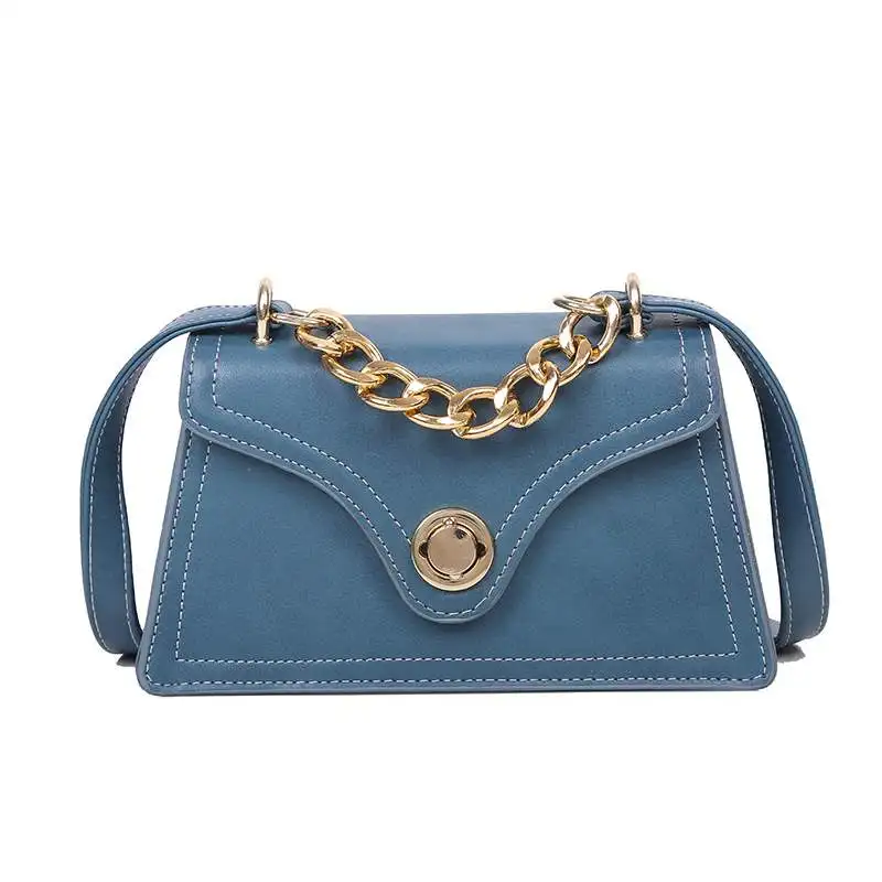 

Women Leather Panelled Messenger Bag Retro Matte Crossbody Bags For ladies Chain Strap Shoulder Bag Flap Criss-Cross Bag New