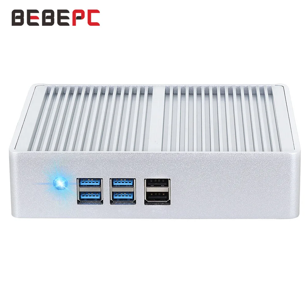 Sale BEBEPC Fanless Mini PC Computer HTPC Windows 10 pro Intel Core i5 5200U/4200U Celeron DDR3L WiFi HD USB Office Descktop Minipc