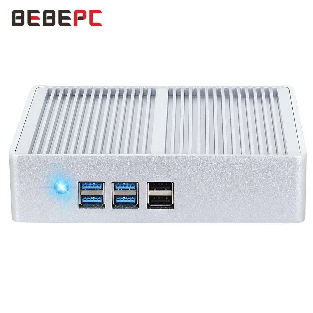 Get BEBEPC Fanless Mini PC Computer HTPC Windows 10 pro Intel Core i5 5200U/4200U Celeron DDR3L WiFi HD USB Office Descktop Minipc