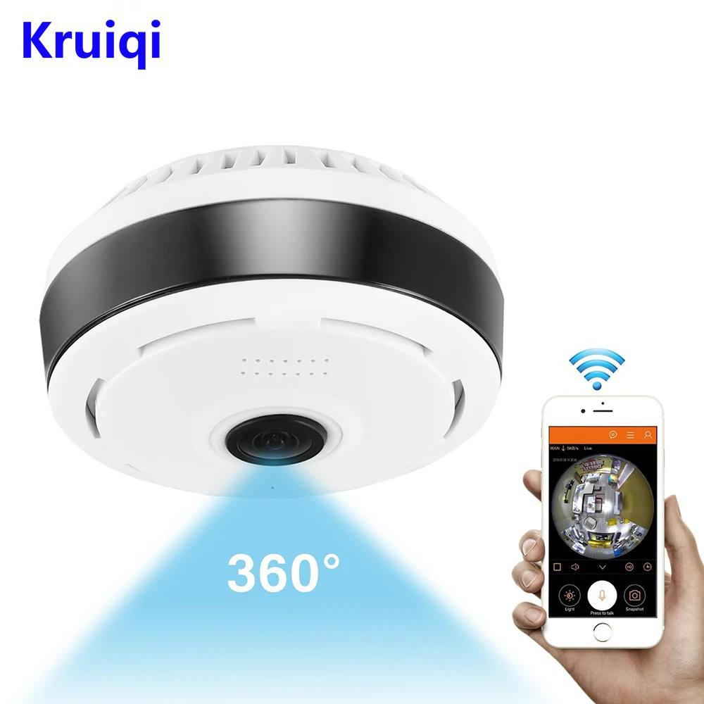 Mini Panoramic Wifi Wirless IP Fisheye 1080P 360 Degree Camera HD Video Surveill