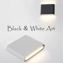 Водонепроницаемый светодиодный настенный светильник IP65 6 Вт/12 Вт COB алюминиевый светильник для ванной комнаты крытый и уличные настенные фонари