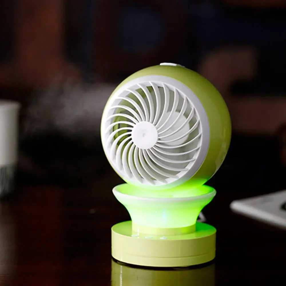 green Usb вентилятор бесшумный двойной распылитель увлажнение офисный небольшой Кондиционер Холодильное креативное арома-вентилятор - Цвет: green