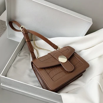 

Crocodile Pattern Crossbody Bags For Women 2020 Chain Handbag Small Bag PU Leather Designer Shoulder Bags Sac A Main Femme