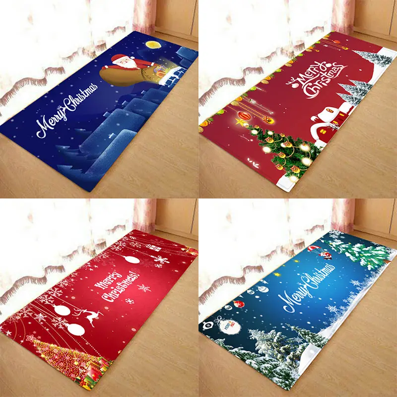 

Christmas matChristmas lights mat, Christmas castles mat, festive atmosphere, flannel prints, non-skid absorbent mats.