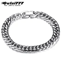 Oulai777, кубинские звенья, браслеты, цепочка на руку для mes, нержавеющая сталь, очаровательный браслет, аксессуары для мужчин, мужской браслет для мужчин \ x27s