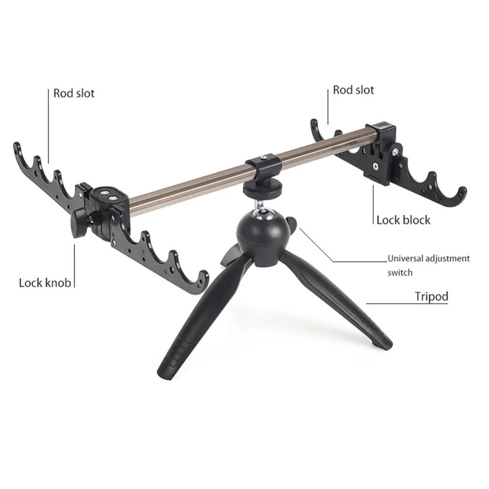 

Alloy Adjustable Carp Ice Fishing Rod Stand Holder Fishing Pole Triangle Bracket Tripod Fishing Tackle Tool Accessories Supplies
