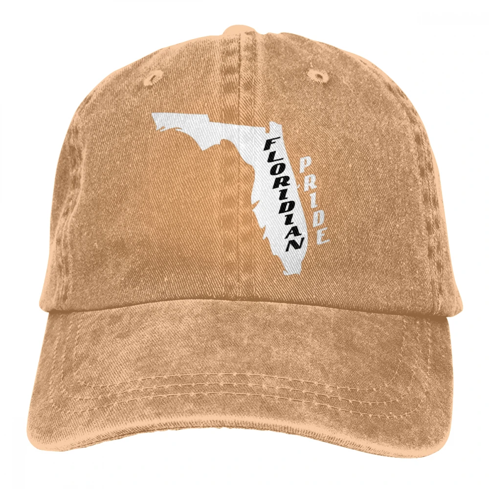 Floridian Pride Casquette черные унисекс Мужские Женские джинсовые бейсболка с ремешком кепки регулируемые Гольф папа шляпа - Цвет: Хаки
