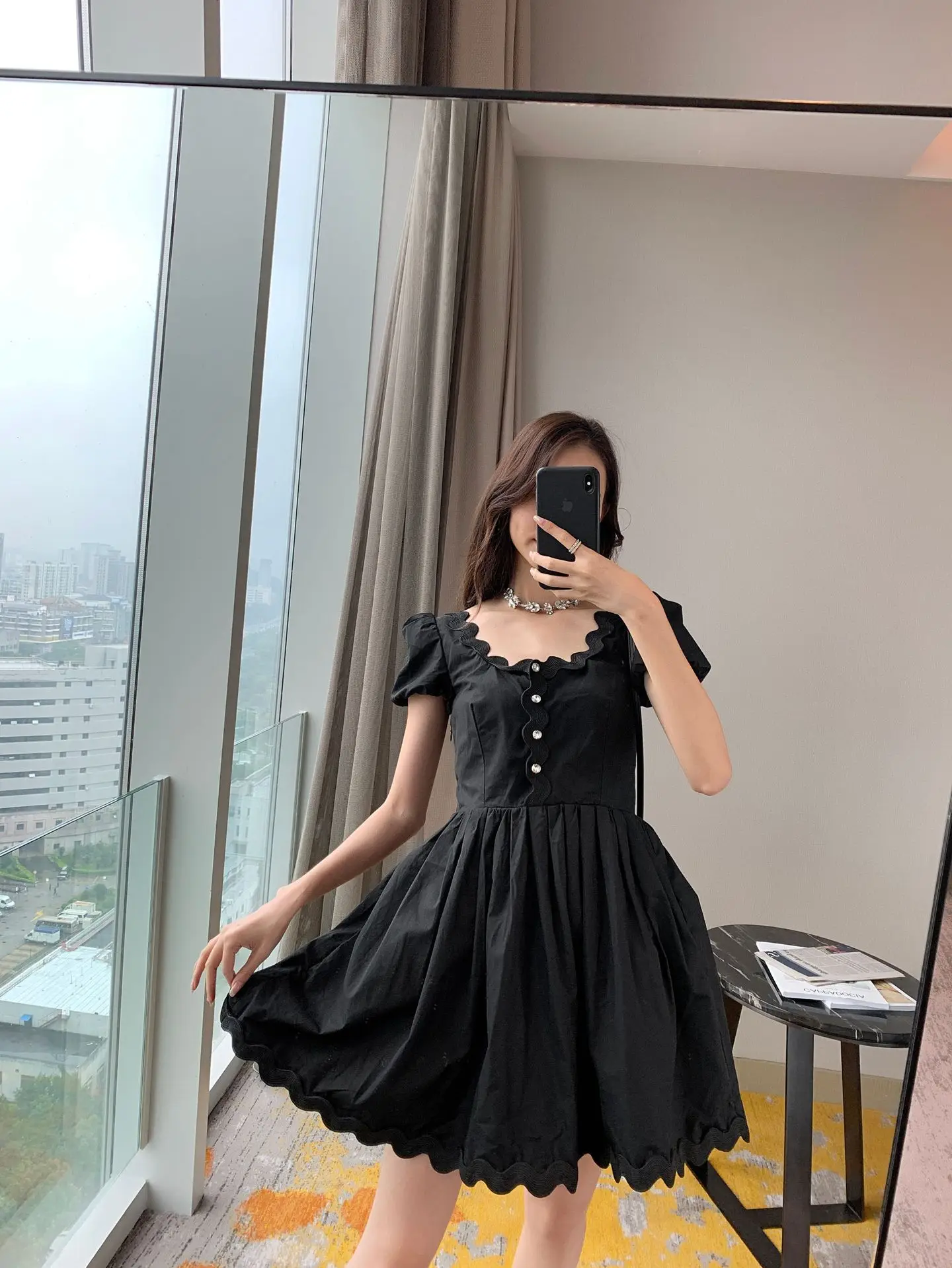 Полуночный Париж волна кружева shao nv kuan платье-стиль приталенное Европа и Америка лето стиль платье