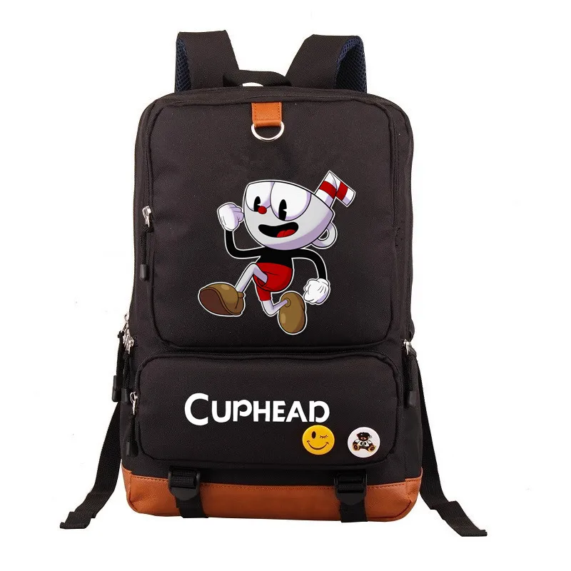 Небесно-голубой Детский рюкзак Cuphead Mugman Mochila Студенческая сумка на плечо дорожная школьная сумка повседневная сумка для ноутбука для подростков - Цвет: Небесно-голубой