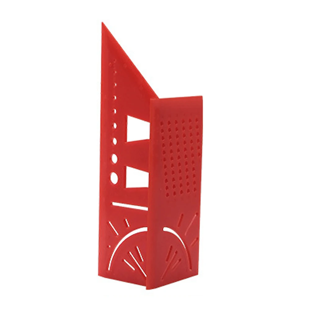 Практичный деревообрабатывающий 3D Mitre угловой измерительный инструмент квадратного размера с манометром линейки инструменты 45+ 90 градусов метрический датчик - Цвет: Красный