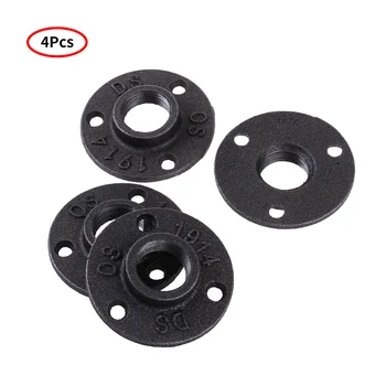

Wall Mount Iron Pipe Fittings DN20 DN15 Antique Floor Flange Part Hardware Cast Iron Flanges Cast Pipe Floor Shelving Furniture