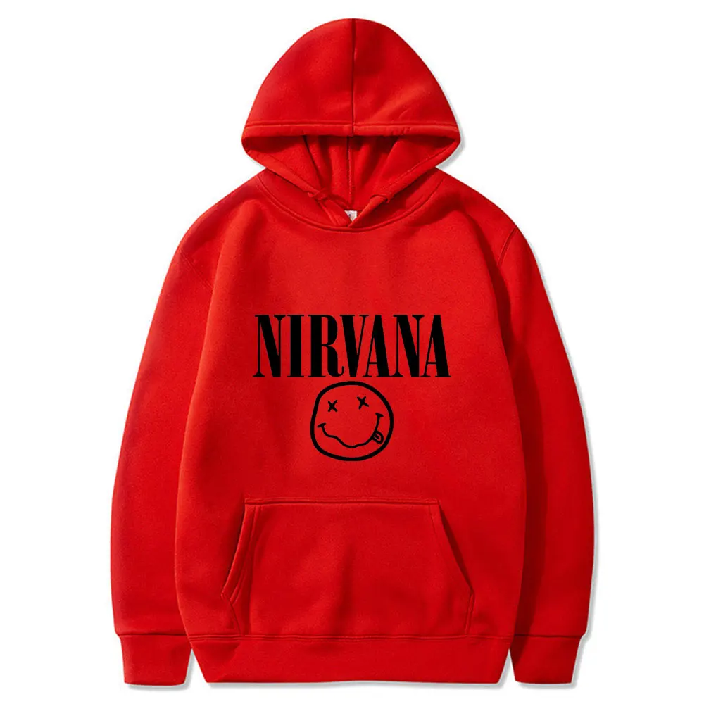 Мужская толстовка с капюшоном в стиле хип хоп свитшот принтом Nirvana уличная одежда