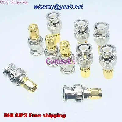 DHL/EMS 200 шт. адаптер штекер BNC к SMA Прямой штекер RF COAXIAL-A3