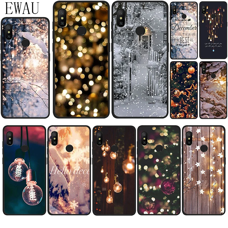 

EWAU Landscape Winter Light Snow Silicone phone case for Xiaomi Redmi Note 4 4X 5 6 7 8 Pro 5A prime