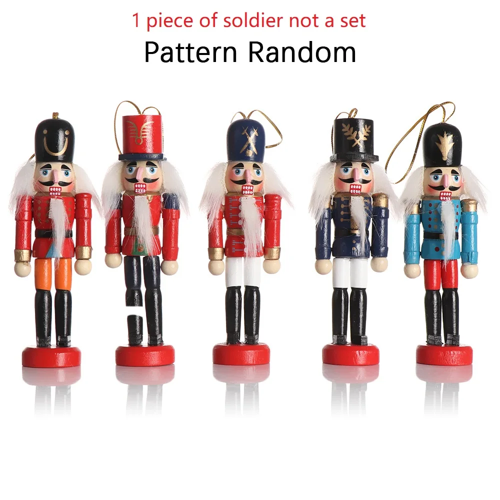 1PC Pattern Random 1 шт., изысканный деревянный Щелкунчик случайного цвета, декоративное изделие ручной работы для друзей, подарки для детей, рождественский дом, офис, дом, дисплей - Цвет: 1PC Pattern Random