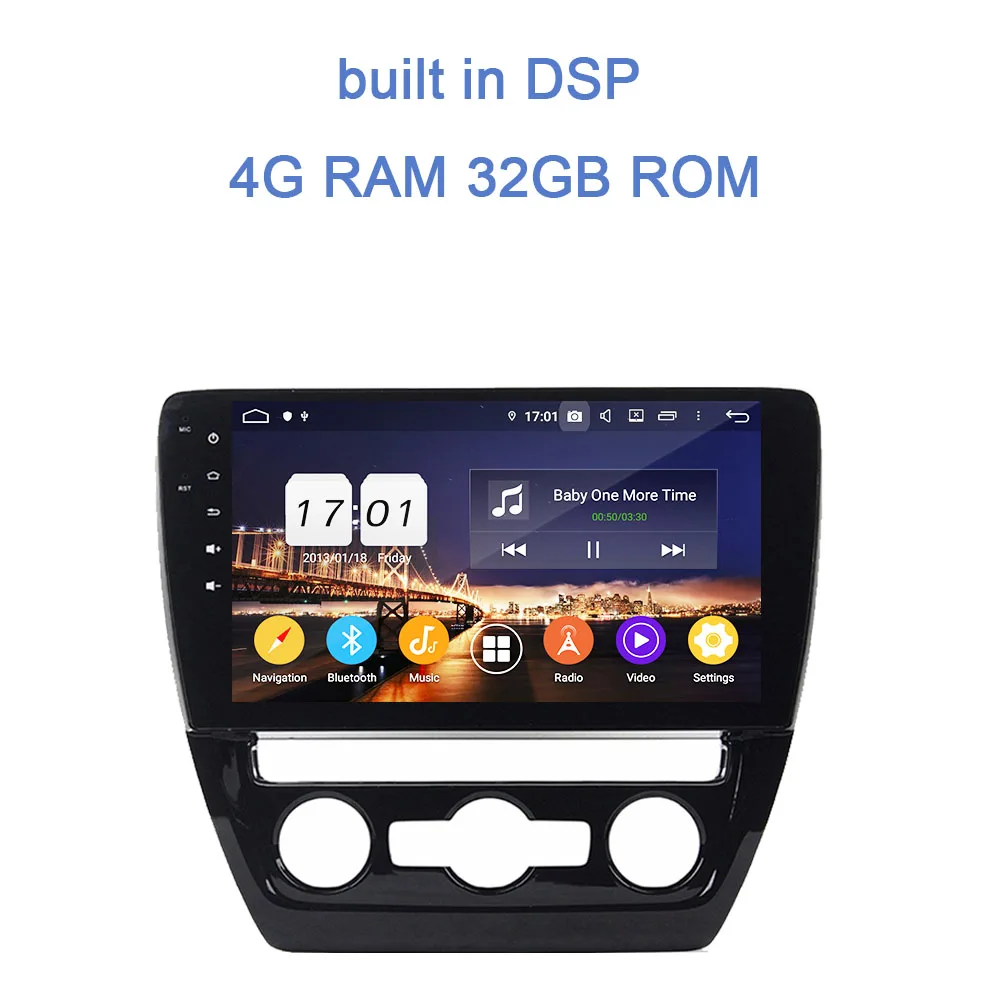 HD TDA7851 Android 9,0 Bluetooth 4,2 4 Гб ОЗУ 64 Гб ПЗУ 8 ядерный автомобильный dvd-плеер gps ГЛОНАСС карта RDS радио для VW SAGITAR - Цвет: 32GB ROM