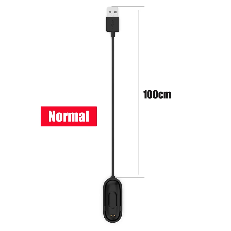 Normal 100cm length 20 шт./упак. кабель для Mi Band 4 зарядное usb-устройство кабель для MiBand 4 зарядное устройство Miband 4 смарт-браслеты - Цвет: Normal 100cm length