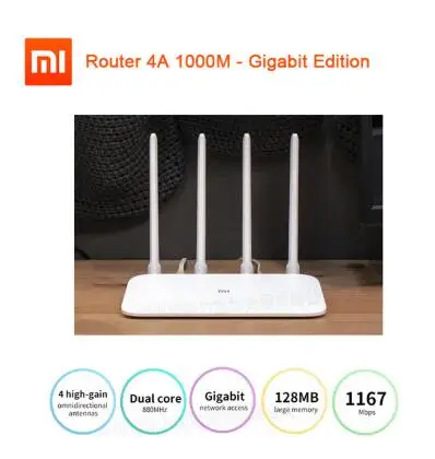 Xiaomi Mi Wi-Fi роутер 4A wifi повторитель 1167 Мбит/с двухдиапазонный двухъядерный 2,4G 5 ГГц 802.11ac четыре антенны приложение управление беспроводной маршрутизатор - Цвет: 4A 1000M Edition